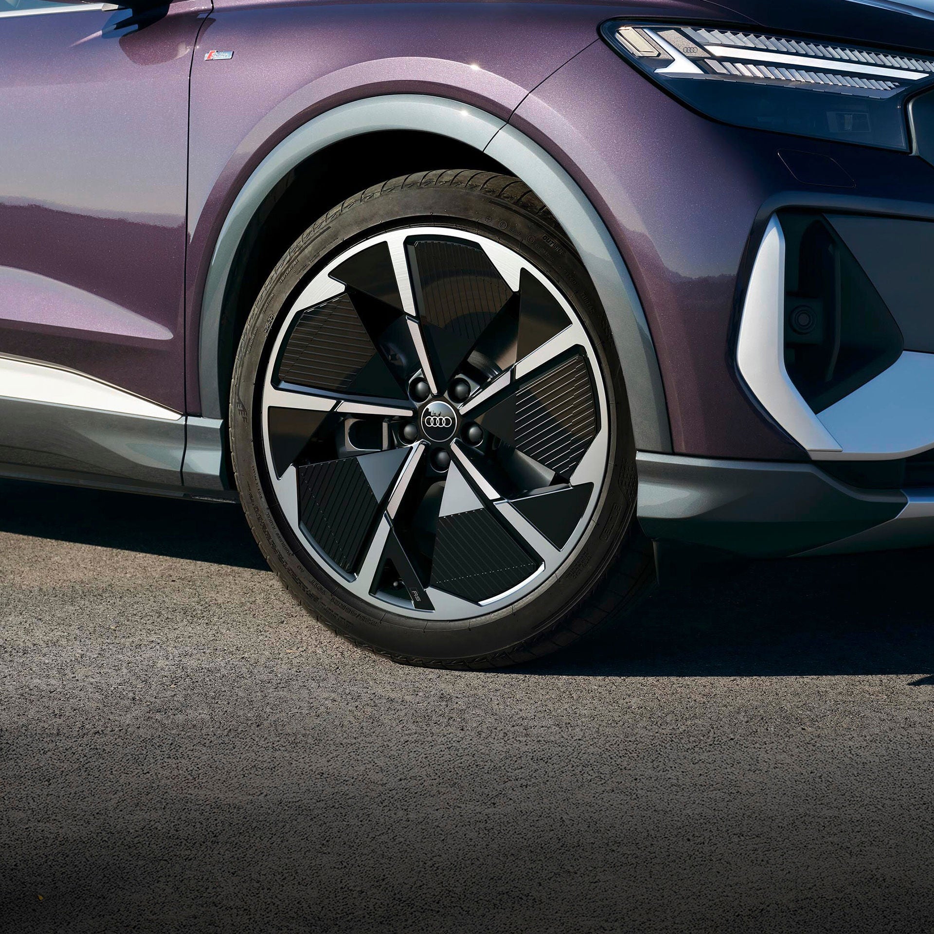 Foto de las llantas del Audi Q4 e-tron
