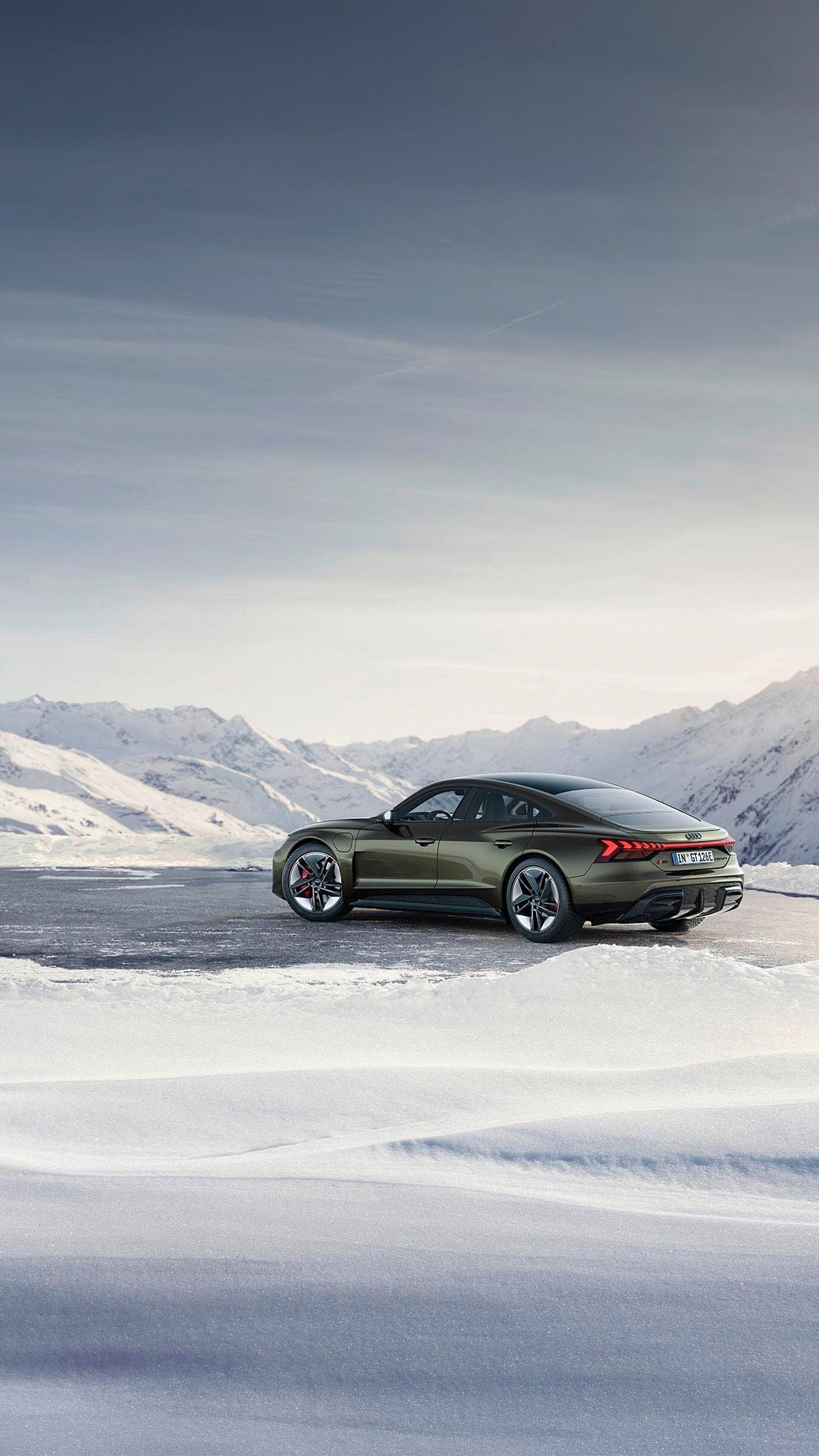 Foto de un Audi y la revisión de mantenimiento Audi Winter Check. 