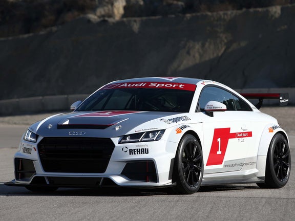 A picture showing the Audi TT cup on display.