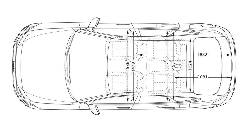 Mått från ovan A6 Sportback e-tron
