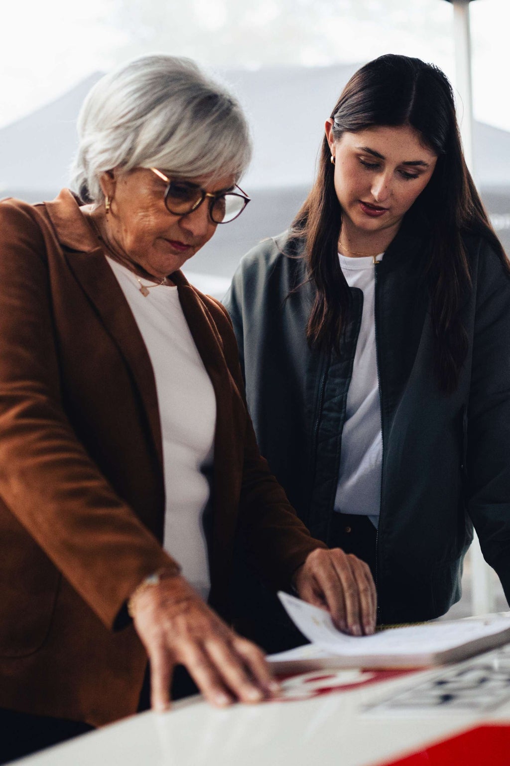 Michèle Mouton et Lia Block.