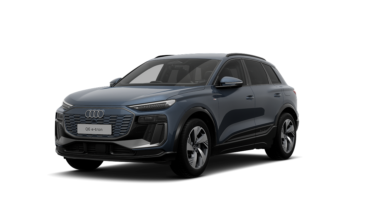 A blue Audi Q6 SUV e-tron e-tron S line 252PS render
