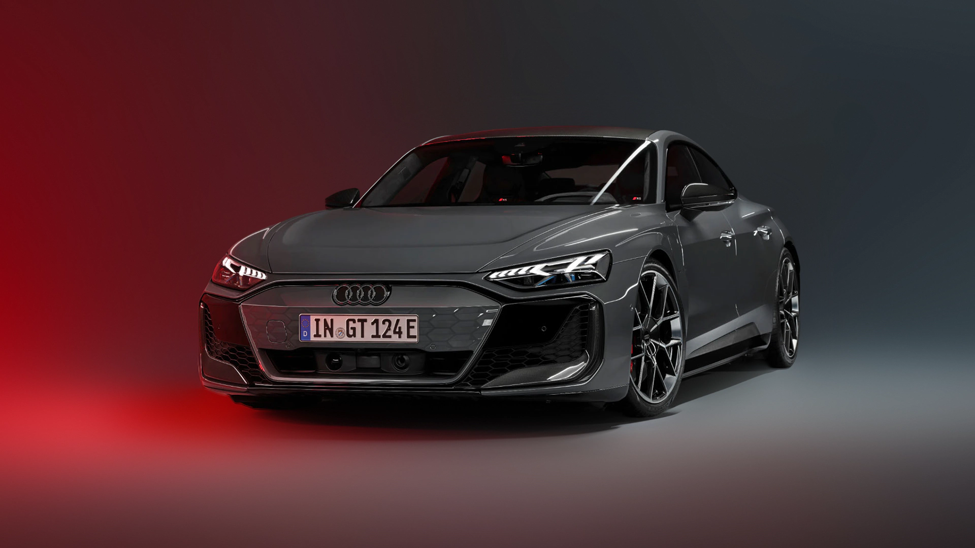 Grey Audi RS e-tron GT facing centre-left