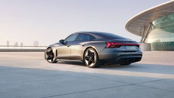 Exterior posterior view of RS e-tron GT