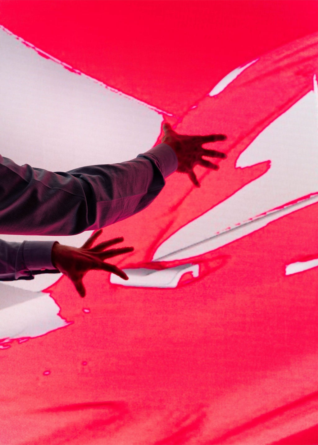 Colors visualize the air current.