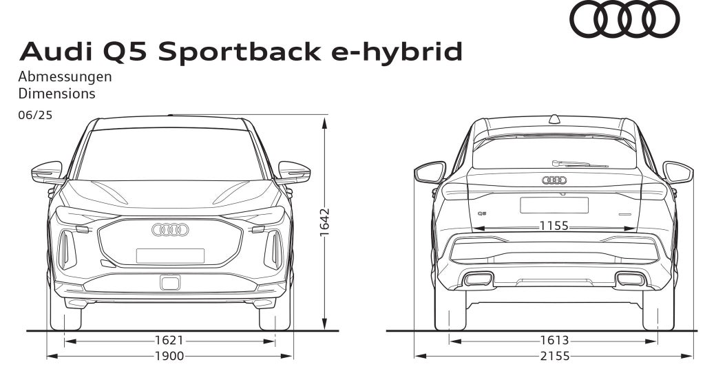 Q5 Sportback e-hybrid fram och bak