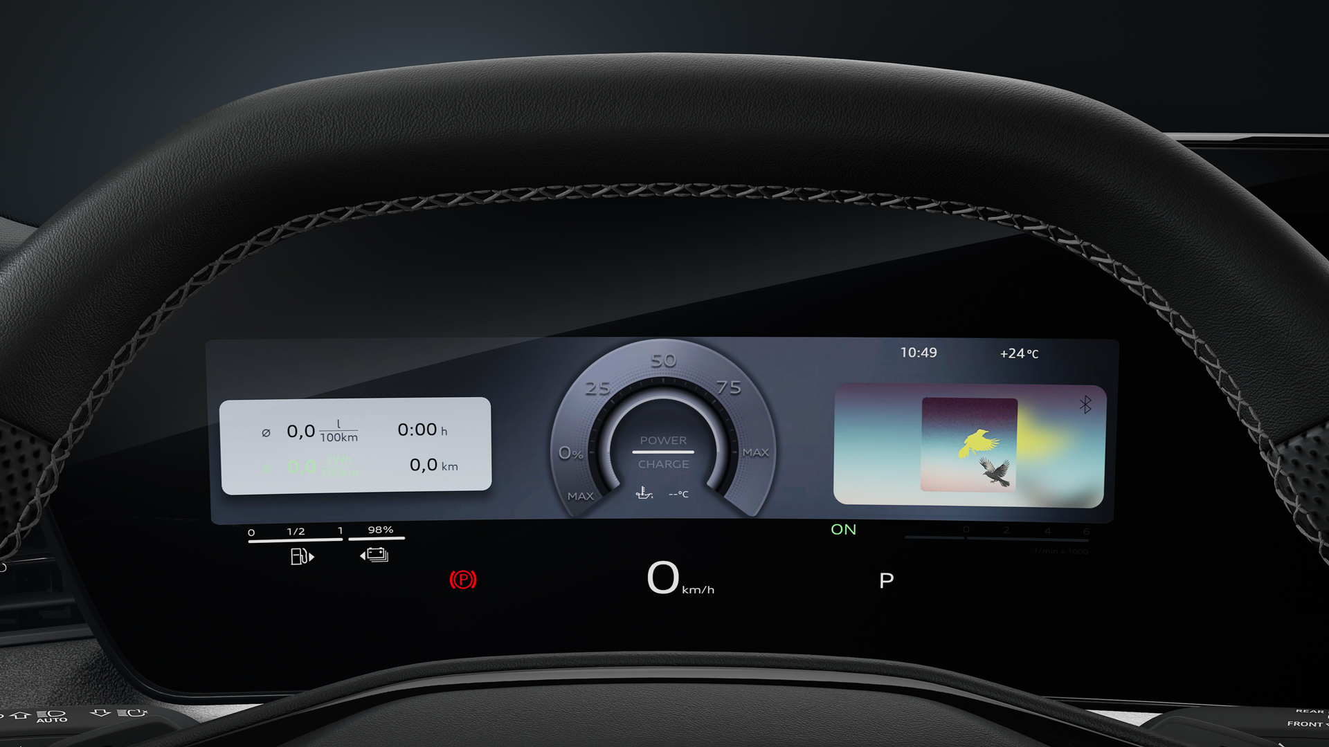 Nahaufnahme des Audi virtual cockpit plus.