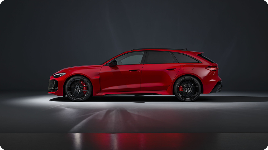 Red RS 5 side view