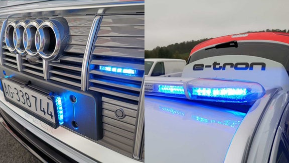 Audi Polizei-Auto Front-Lichter