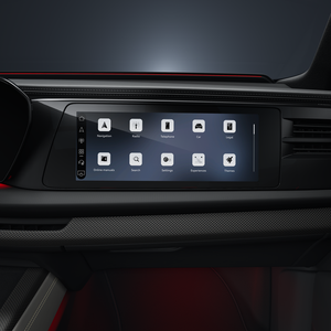 Close-up of the MMI passenger display.