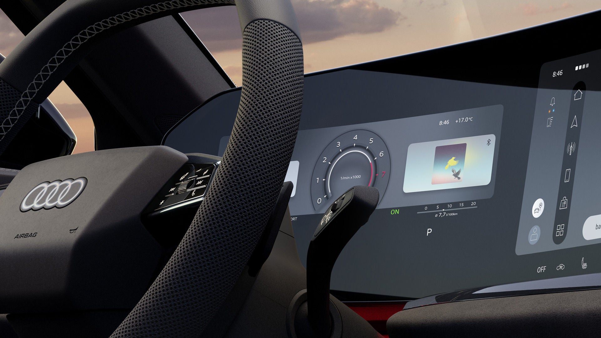 Foto del Audi virtual cockpit plus del Audi S5. 