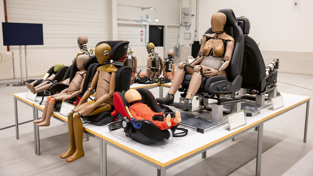 I krocktesterna som görs använder Audi sig av hela 60 dockor i olika storlekar.