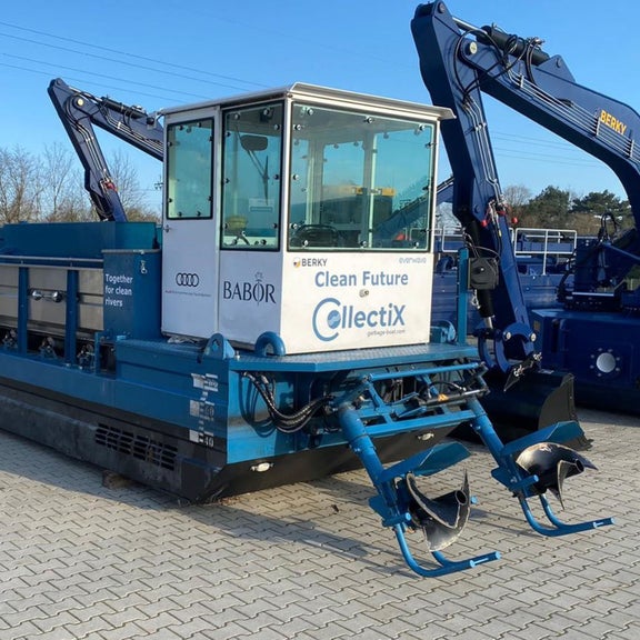 Heavy machinery on a farm.