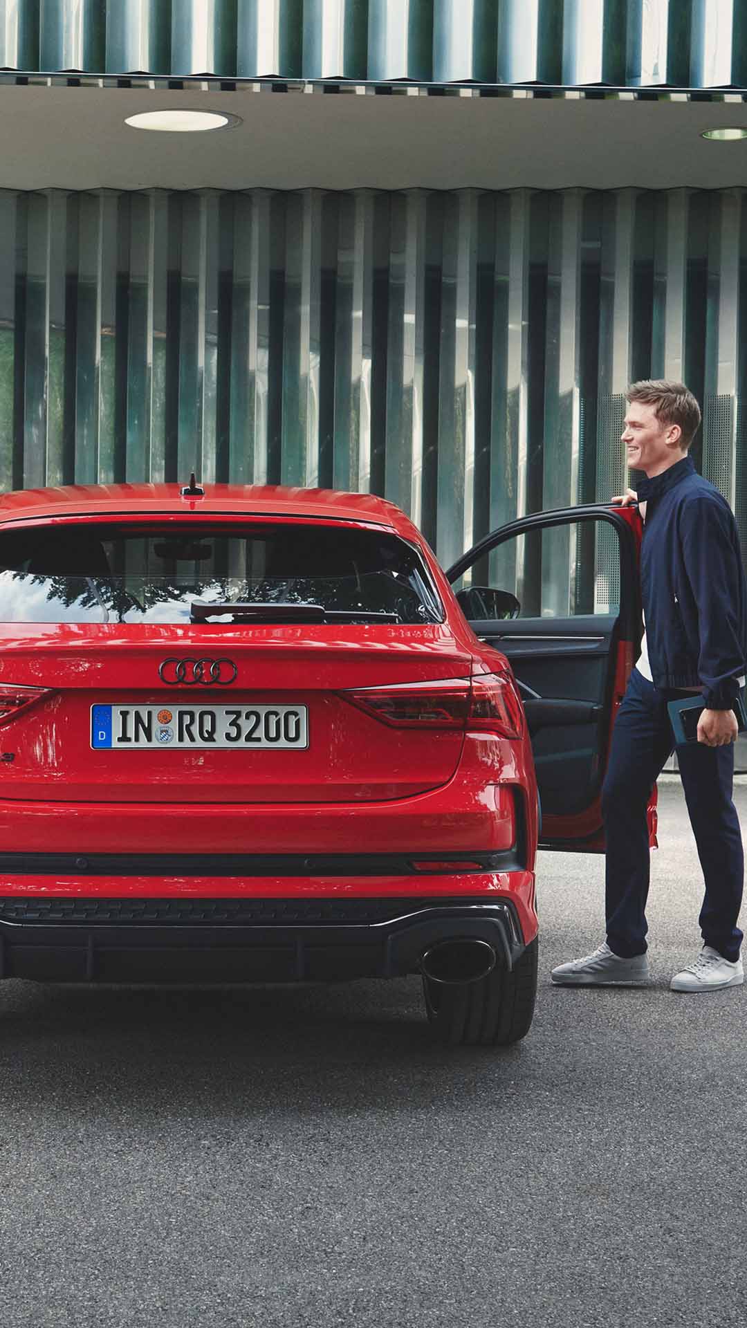 Rear view of the Audi RS Q3 Sportback