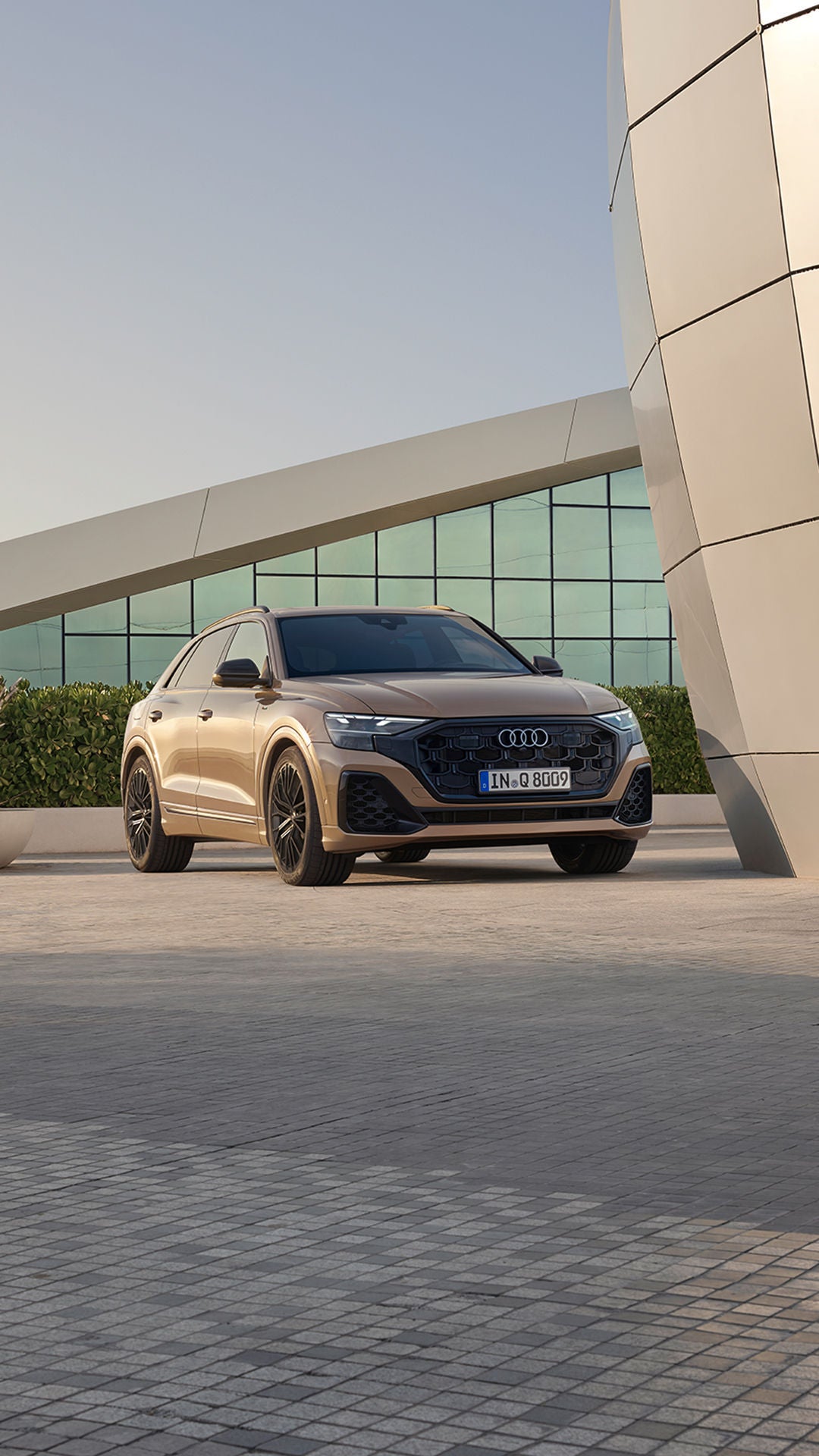 Front and side view Audi Q8 SUV