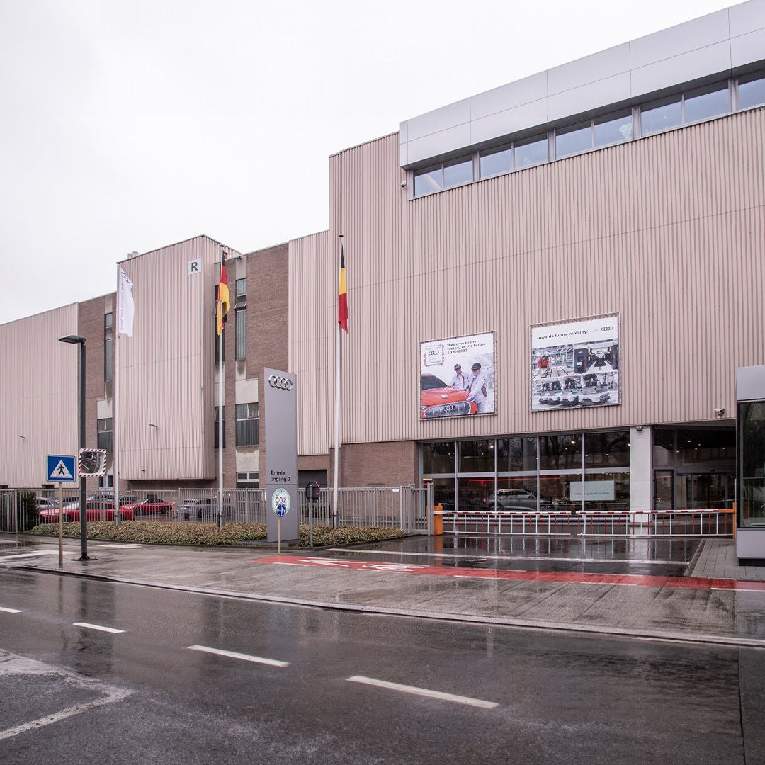 Vue extérieure de l'usine Audi