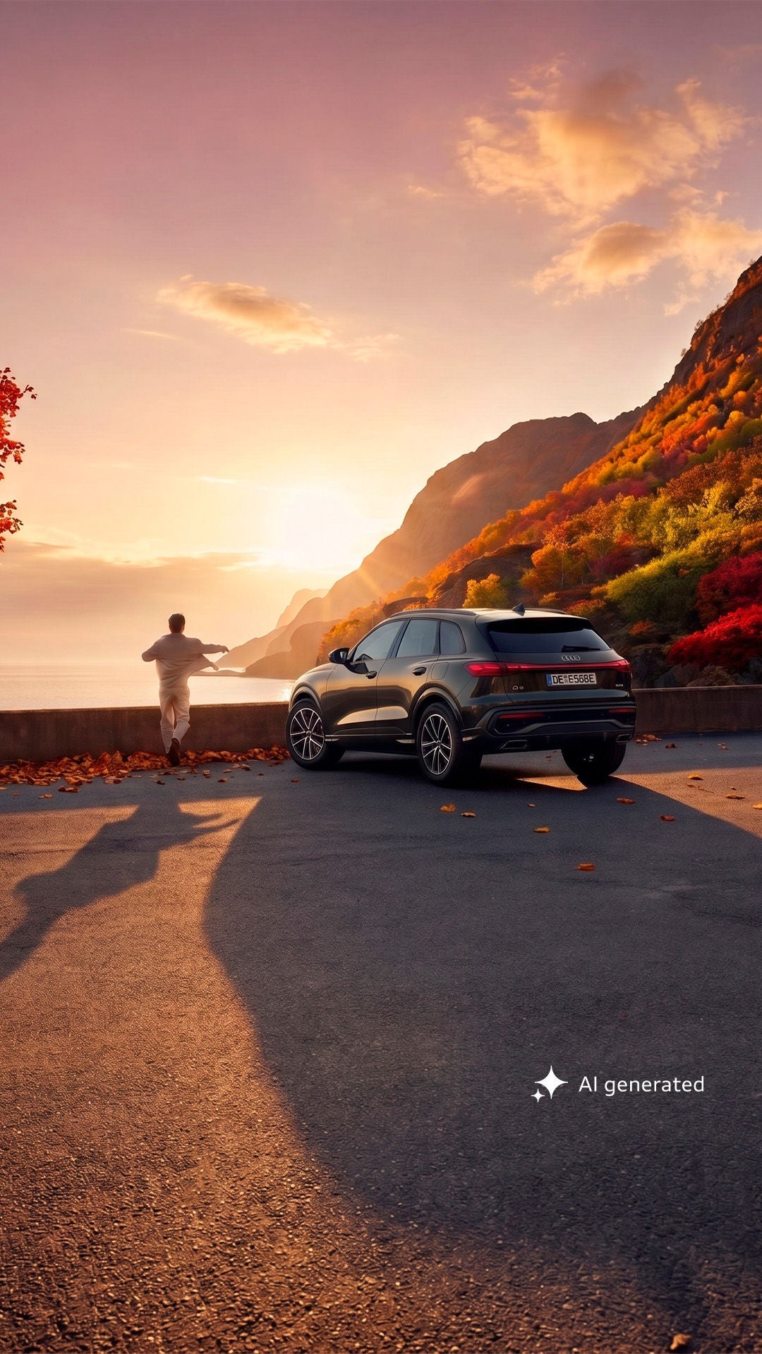 Foto de un Audi y la revisión de mantenimiento Audi Autumn Check. 