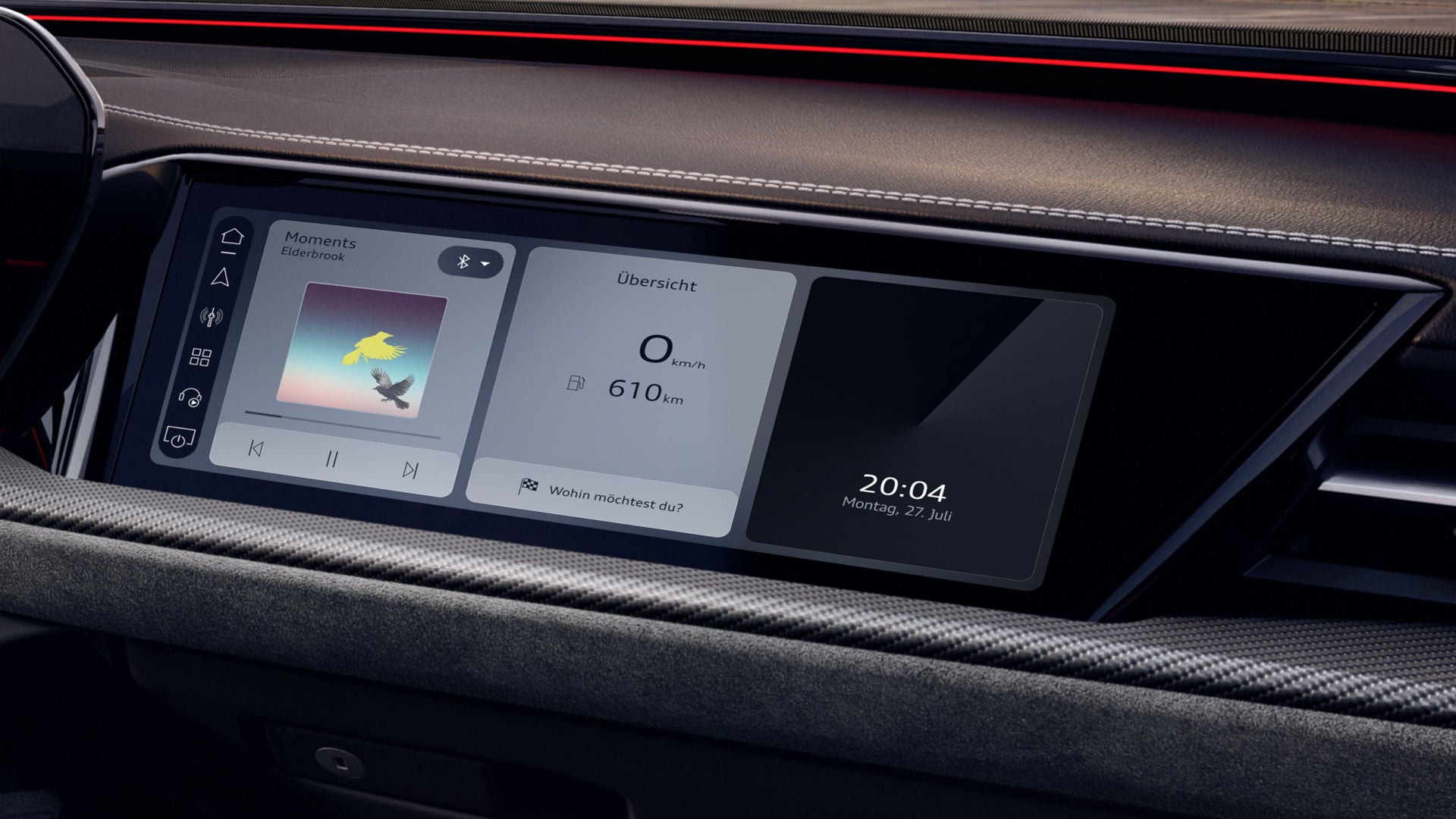 Nahaufnahme des MMI Beifahrerdisplays im Cockpit des SQ5 Sportback.