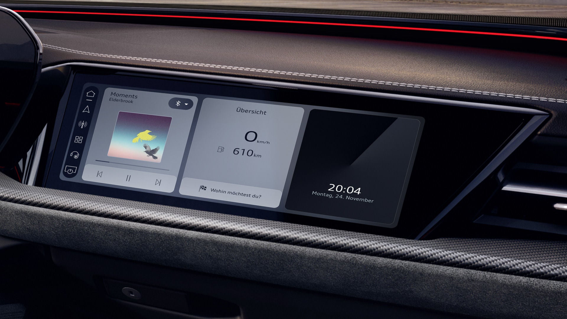 Nahaufnahme des MMI Beifahrerdisplays im Cockpit des SQ5 Sportback.