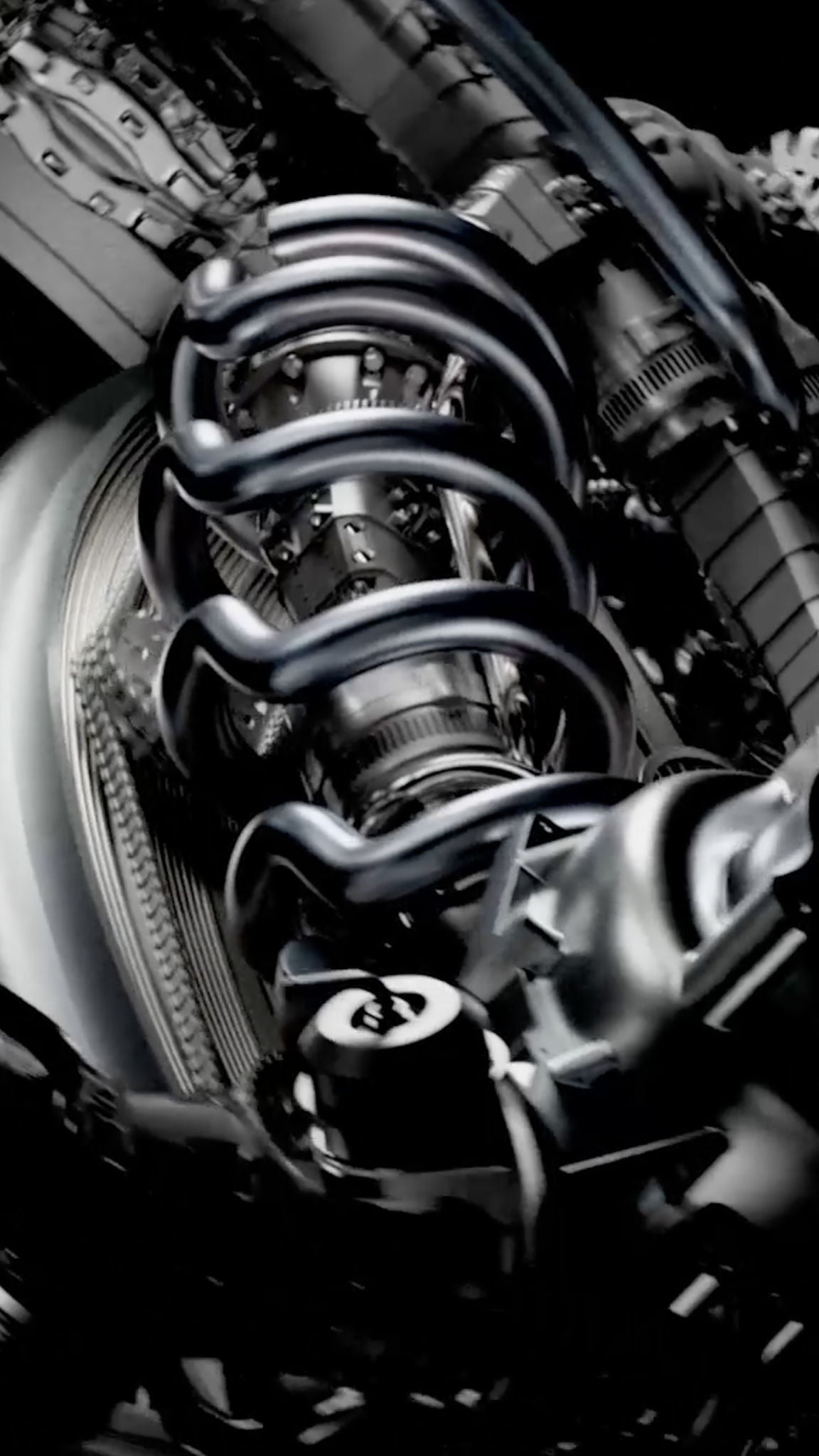 Close up of a car engine