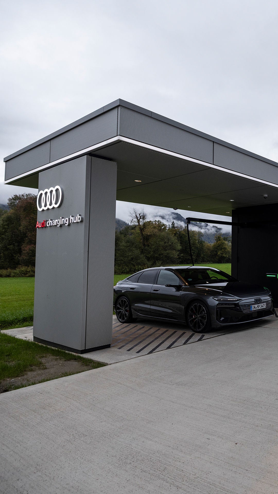 Audi charging hub in Kiefersfelden
