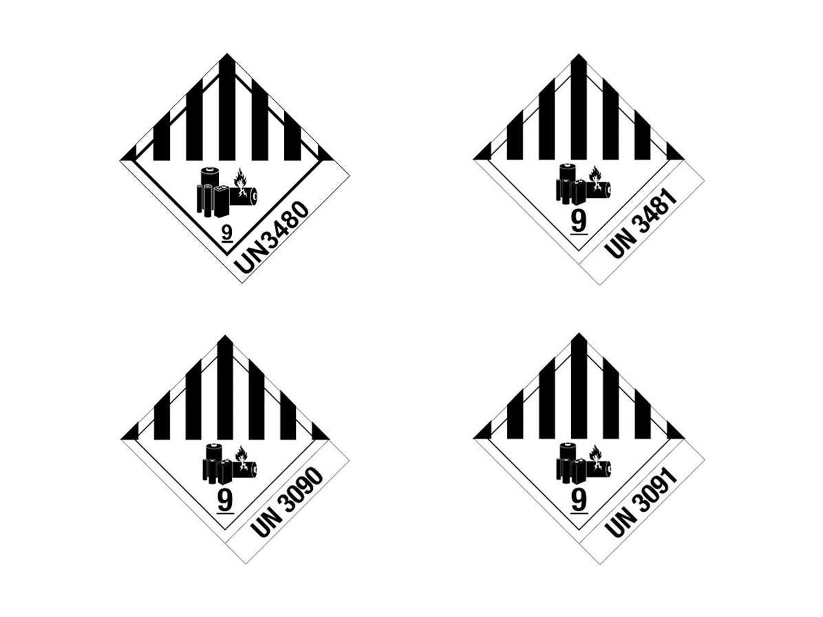 Lielu bateriju/akumulatoru etiķete