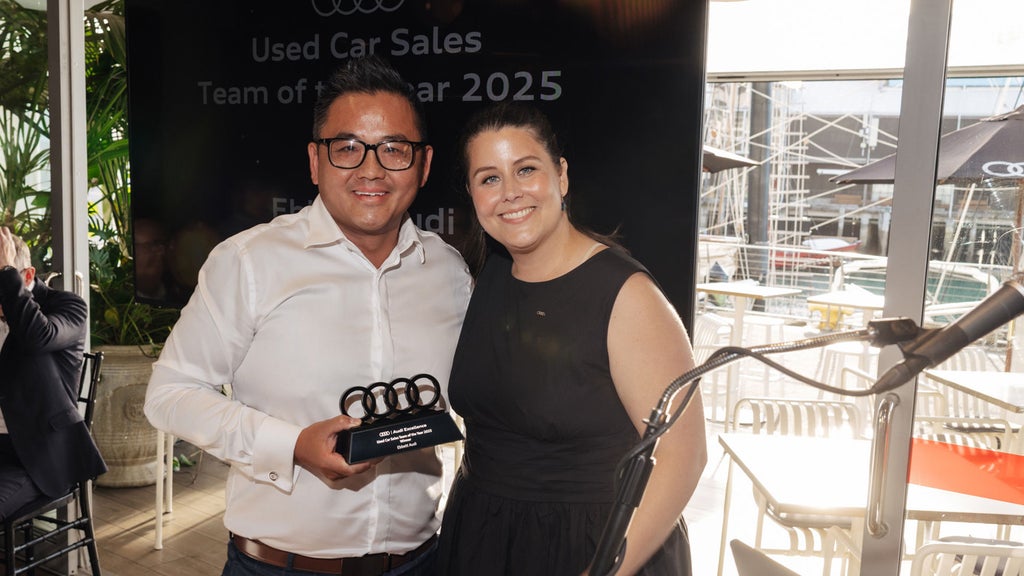 Audi Used Car Sales Team of the Year: Ebbett Audi. Jason Young Sales Manager (L) and Ina Economopoulos Audi NZ (R)