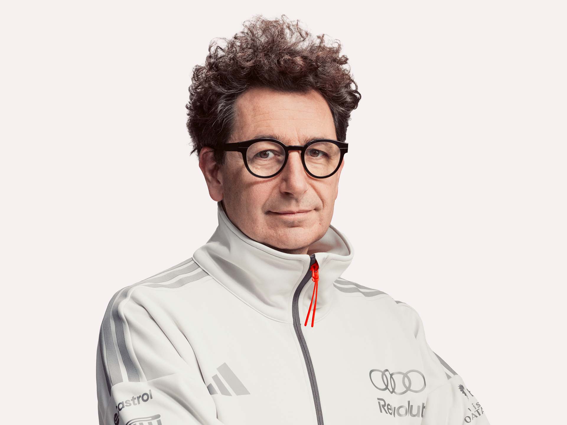 A picture showing Mattia Binotto.
