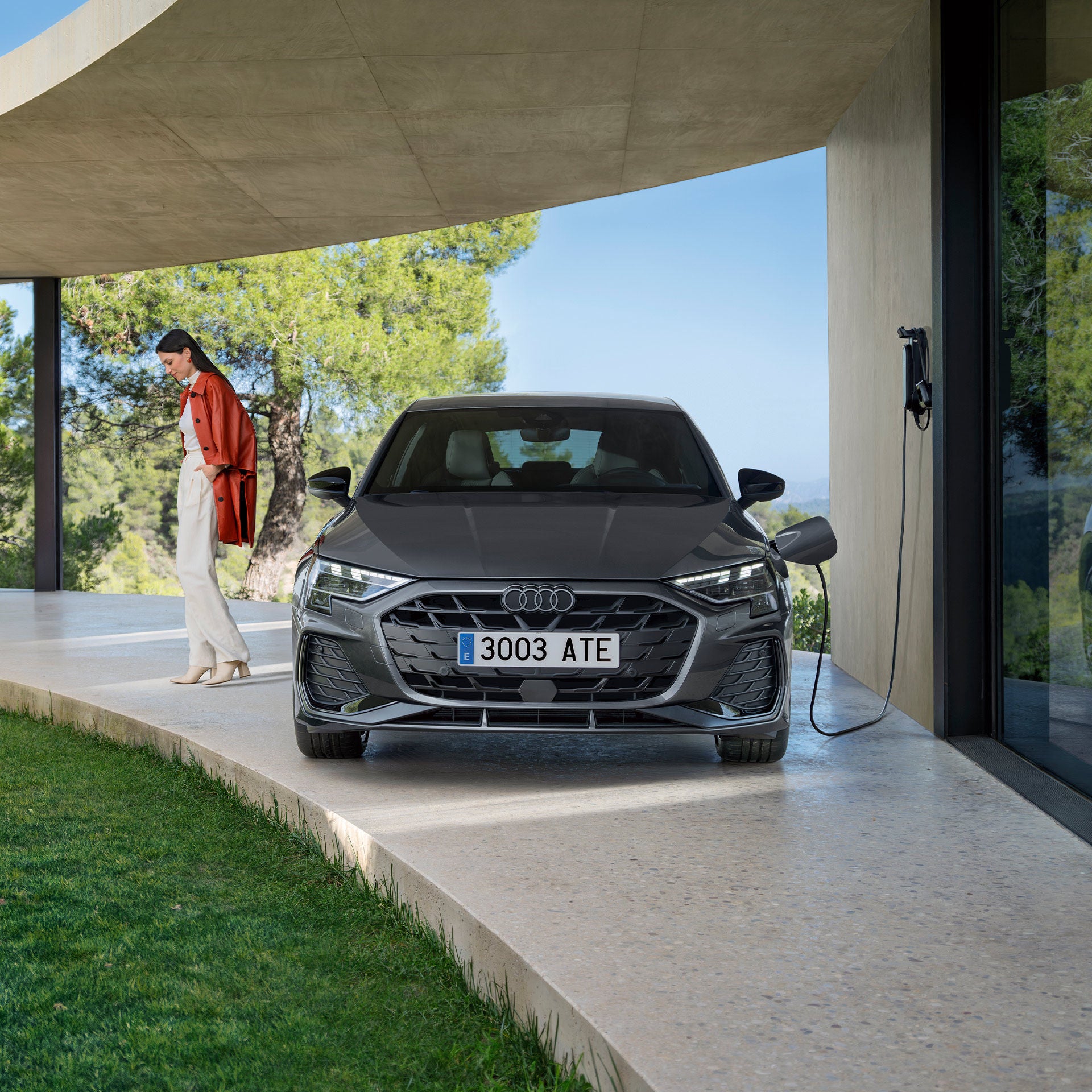 Foto de la oferta de renting de un Audi A3 Sportback TFSIe con Plan MOVES III incluido. 