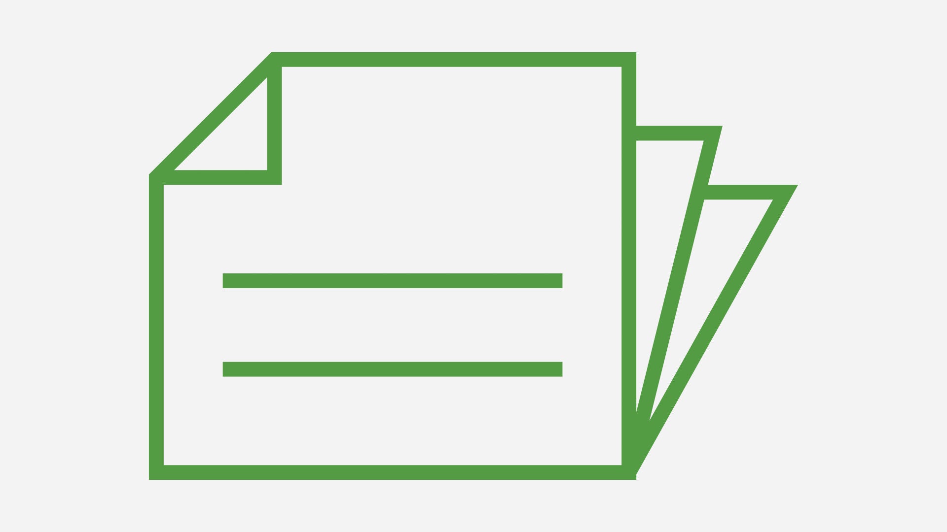 Green press icon on a light background