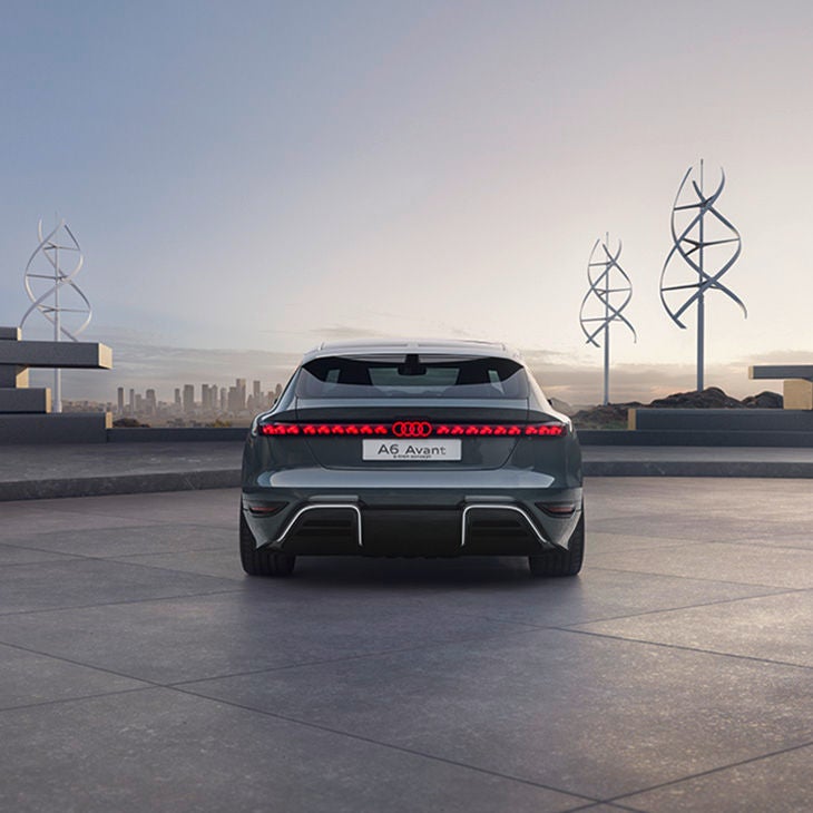 Rear view of the Audi A6 Avant e-tron concept