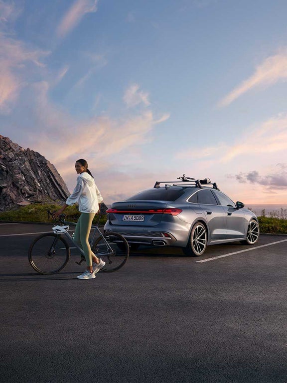 Audi A5 sedán con portabicicletas