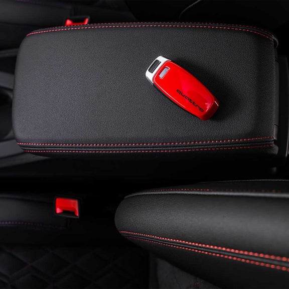 Audi Q4 e-tron Edition Swiss-Ski Schlüssel auf Mittelkonsole