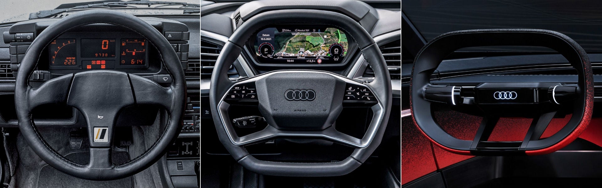 Audi steering wheels, history