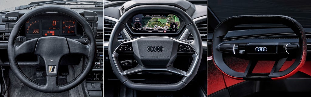 Audi steering wheels, history