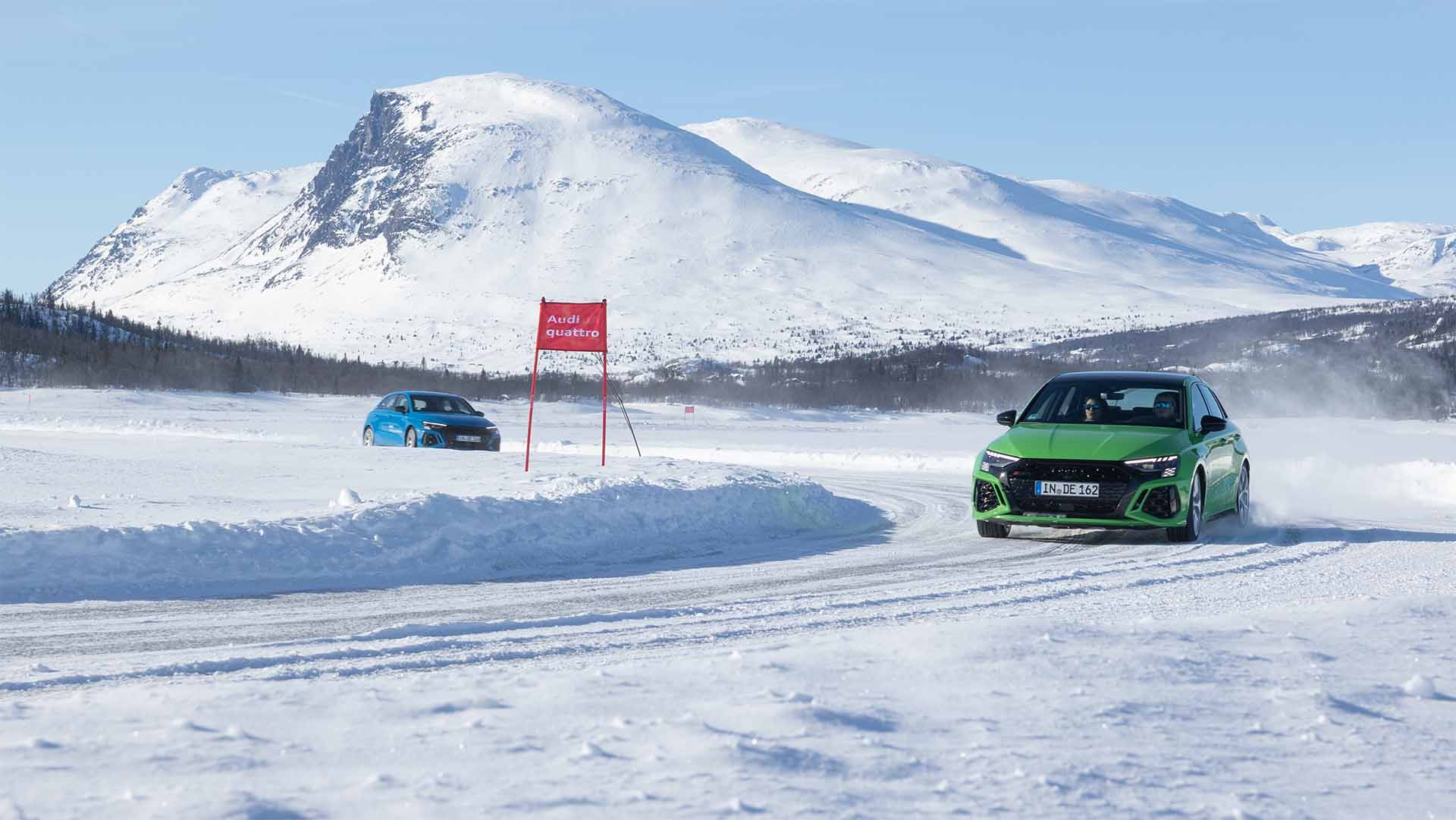 Audi quattrokurs på Golsjfellet.