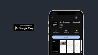 An Android phone displaying Connect plug & play on the Google Play store