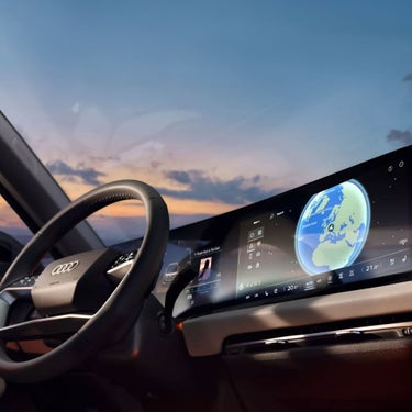 Foto del sistema MMI de un Audi. 