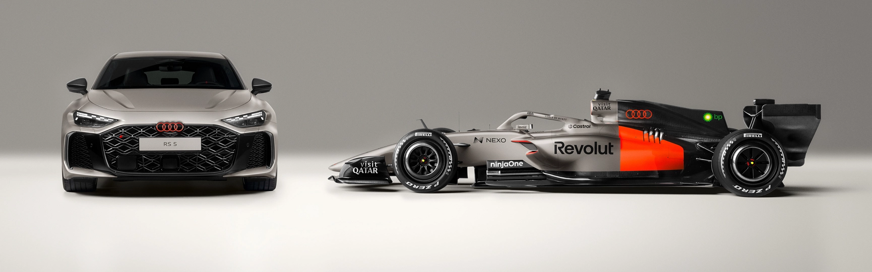 RS 3 and the R26 Formula 1® car.