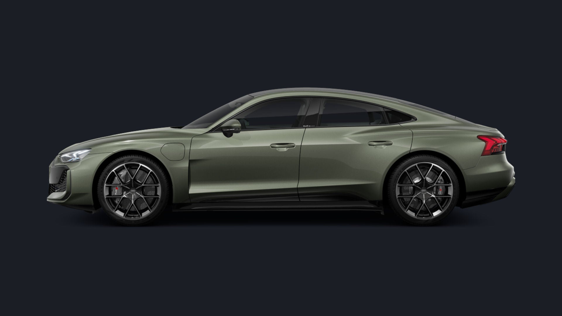 Zijaanzicht vande RS e-tron GT performance
