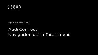 Audi connect Navigation & Infotainment: Instruktionsvideon använder tydliga animationer och skärmbilder för att visa hur du aktiverar och använder Audi connect Navigation & Infotainment.