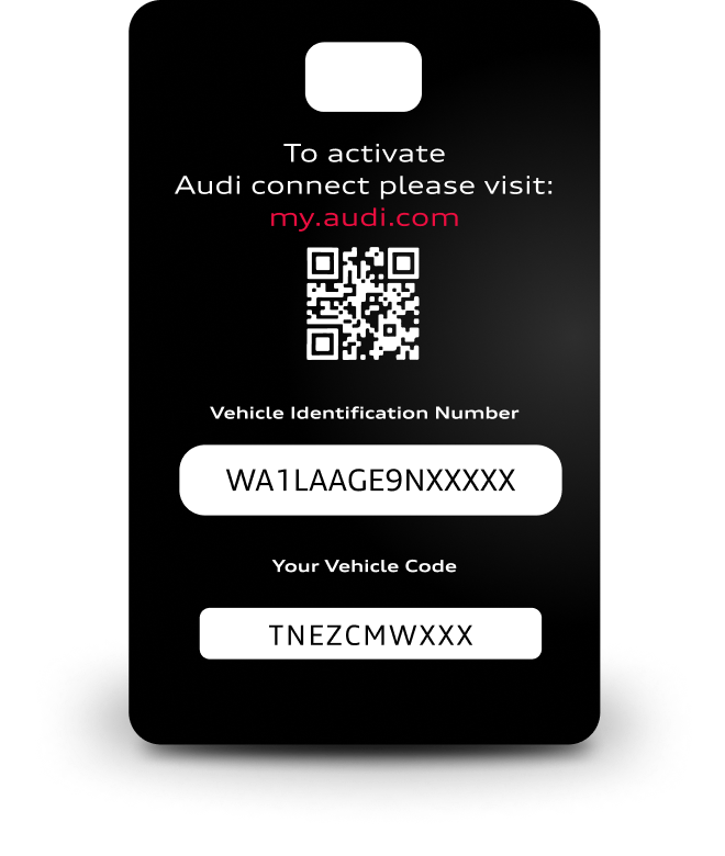 VIN-nummer på Audi connect-kort