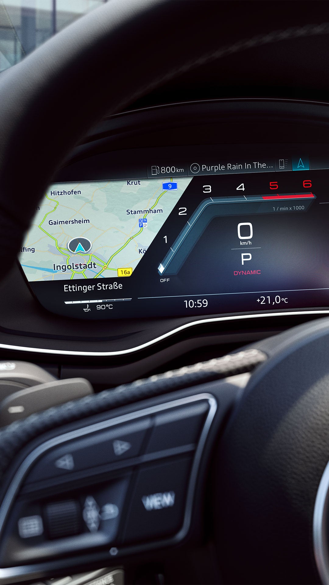 Cockpit of the Audi S5 Coupe