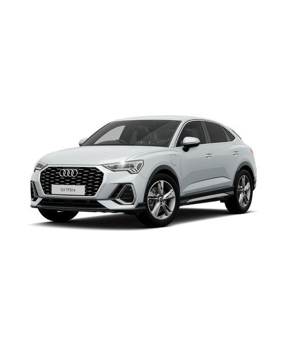 Front view of Audi Q3 on a white background.